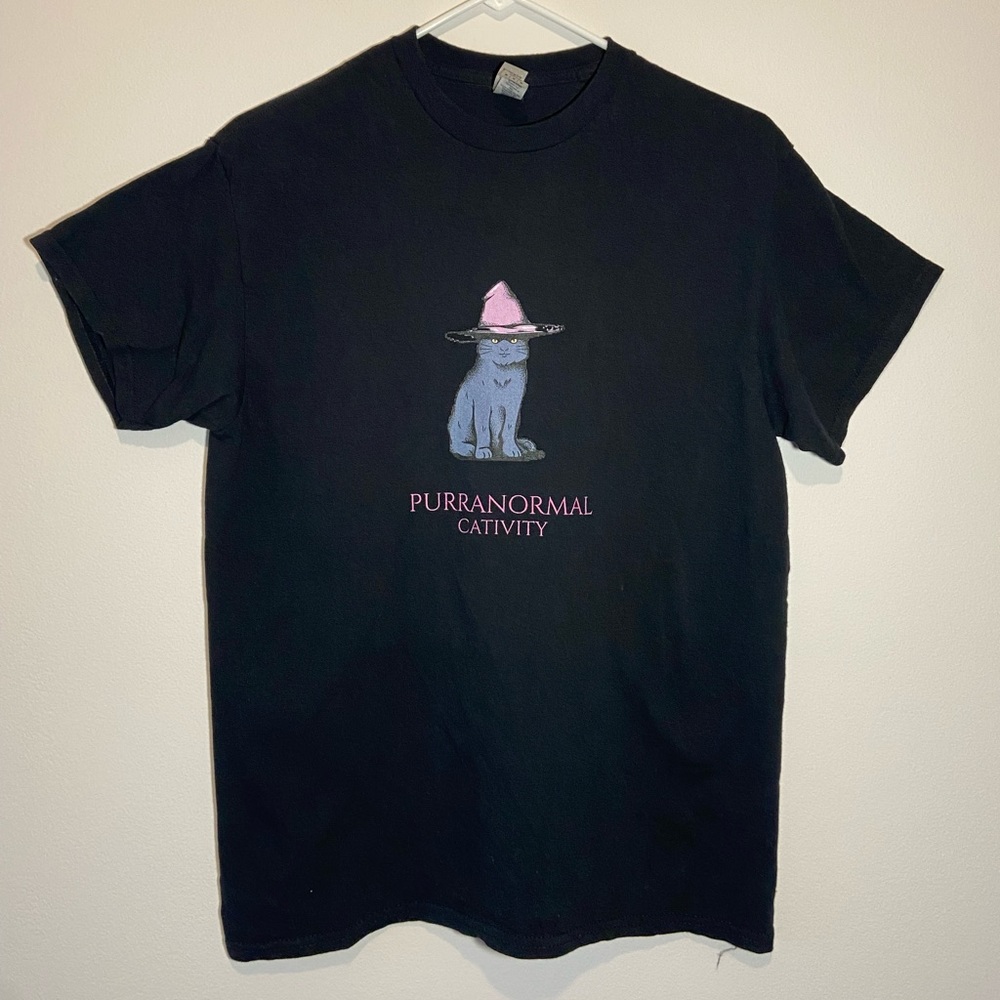 Halloween Shirt Purranormal Cativity Black Tshirt Medium